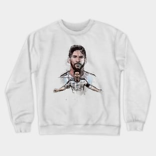 Messi On Sketch Art Crewneck Sweatshirt